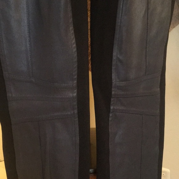 BCBG Stetch Riding Style Moto Leggings. Faux Leather and knit. Size Small. - Picture 10 of 13